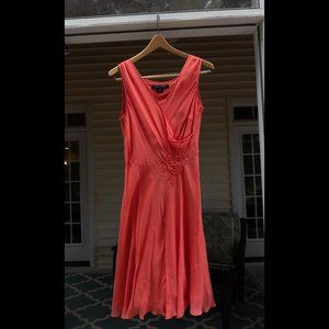 Coral Chiffon Anne Klein Dress